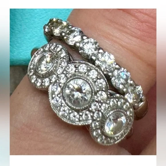 Tiffany & Co Platinum Forever Half-circle Diamond Ring - Picture 4 of 6